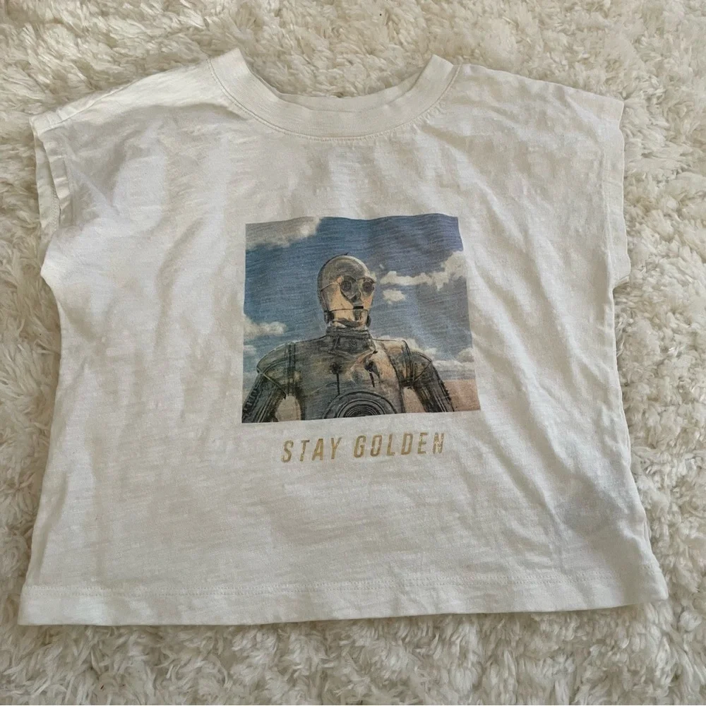 GAP Star Wars 3-CPO Kids‎ Tank Top White Size Small